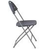 2 Pack HERCULES Series 650 lb. Capacity Charcoal Plastic Fan Back Folding Chair