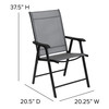 Paladin Black Outdoor Folding Patio Sling Chair (2 Pack)