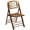 Bamboo Folding Chairs | Set of 2 Bamboo Wood Folding Chairs