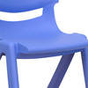 Whitney 2 Pack Blue Plastic Stackable School Chair with 12" Seat Height