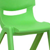 Whitney 2 Pack Green Plastic Stackable School Chair with 12" Seat Height