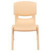 Whitney 2 Pack Natural Plastic Stackable School Chair with 12" Seat Height