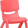 Whitney 2 Pack Red Plastic Stackable School Chair with 12" Seat Height