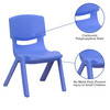 Whitney 2 Pack Blue Plastic Stackable School Chair with 10.5'' Seat Height