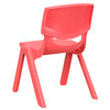 Whitney 2 Pack Red Plastic Stackable School Chair with 10.5'' Seat Height