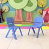 Whitney 2 Pack Blue Plastic Stackable School Chair with 13.25" Seat Height