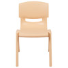 Whitney 2 Pack Natural Plastic Stackable School Chair with 13.25" Seat Height