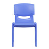 Whitney 2 Pack Blue Plastic Stackable School Chair with 15.5" Seat Height