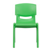 Whitney 2 Pack Green Plastic Stackable School Chair with 15.5" Seat Height