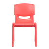 Whitney 2 Pack Red Plastic Stackable School Chair with 15.5" Seat Height