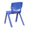 Whitney 4 Pack Blue Plastic Stackable School Chair with 12'' Seat Height