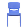 Whitney 4 Pack Blue Plastic Stackable School Chair with 12'' Seat Height