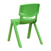 Whitney 4 Pack Green Plastic Stackable School Chair with 12'' Seat Height