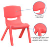 Whitney 4 Pack Red Plastic Stackable School Chair with 10.5'' Seat Height