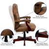 Derrick Bomber Brown Classic Executive Swivel Office Chair with Arms