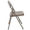 HERCULES Series Double Braced Gray Metal Folding Chair