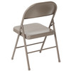 HERCULES Series Double Braced Gray Metal Folding Chair