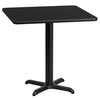 Stiles 24'' Square Black Laminate Table Top with 22'' x 22'' Table Height Base