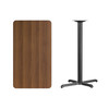 Stiles 24'' x 42'' Rectangular Walnut Laminate Table Top with 23.5'' x 29.5'' Bar Height Table Base