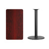 Stiles 24'' x 42'' Rectangular Mahogany Laminate Table Top with 24'' Round Bar Height Table Base