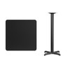 Stiles 30'' Square Black Laminate Table Top with 22'' x 22'' Bar Height Table Base