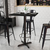 Stiles 30'' Square Black Laminate Table Top with 22'' x 22'' Bar Height Table Base and Foot Ring