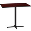Stiles 30'' x 48'' Rectangular Mahogany Laminate Table Top with 23.5'' x 29.5'' Bar Height Table Base
