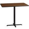 Stiles 30'' x 48'' Rectangular Walnut Laminate Table Top with 23.5'' x 29.5'' Bar Height Table Base