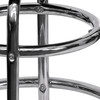 Bruno Double Ring Chrome Barstool with Black Seat