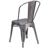 Lincoln Clear Coated Metal Indoor Stackable Chair