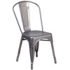 Lincoln Clear Coated Metal Indoor Stackable Chair