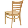 HERCULES Series Ladder Back Natural Wood Restaurant Chair