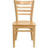 HERCULES Series Ladder Back Natural Wood Restaurant Chair