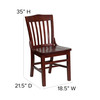 HERCULES Series School House Back Mahogany Wood Restaurant Chair