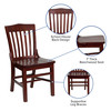 HERCULES Series School House Back Mahogany Wood Restaurant Chair