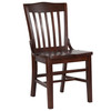 HERCULES Series School House Back Walnut Wood Restaurant Chair