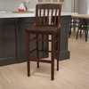 HERCULES Series School House Back Walnut Wood Restaurant Barstool