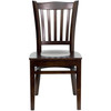HERCULES Series Vertical Slat Back Walnut Wood Restaurant Chair