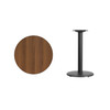 Graniss 24'' Round Walnut Laminate Table Top with 18'' Round Table Height Base