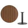 Graniss 42'' Round Walnut Laminate Table Top with 24'' Round Table Height Base