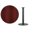 Stiles 42'' Round Mahogany Laminate Table Top with 24'' Round Bar Height Table Base
