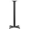 Beverly 22'' x 22'' Restaurant Table X-Base with 3'' Dia. Bar Height Column