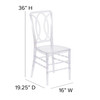 Flash Elegance Crystal Ice Stacking Chair with Designer Back - Event Chair - UV Resistant