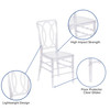 Flash Elegance Crystal Ice Stacking Chair with Designer Back - Event Chair - UV Resistant