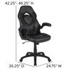 Optis Red Gaming Desk and Black Racing Chair Set with Cup Holder and Headphone Hook