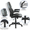Optis Black Gaming Desk and Gray/Black Racing Chair Set with Cup Holder, Headphone Hook, and Monitor/Smartphone Stand