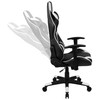 Optis Black Gaming Desk and Black Reclining Gaming Chair Set with Cup Holder, Headphone Hook & 2 Wire Management Holes