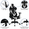 Optis Gaming Desk and Black Reclining Gaming Chair Set /Cup Holder/Headphone Hook/Removable Mouse Pad Top - Wire Management