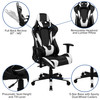 Optis Black Gaming Desk and Black Reclining Gaming Chair Set with Cup Holder, Headphone Hook, and Monitor/Smartphone Stand
