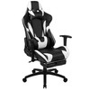 Optis Red Gaming Desk and Black Footrest Reclining Gaming Chair Set with Cup Holder and Headphone Hook